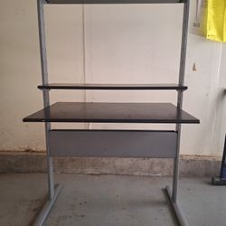 Space-Friendly Adjustable Three-Tier Desk