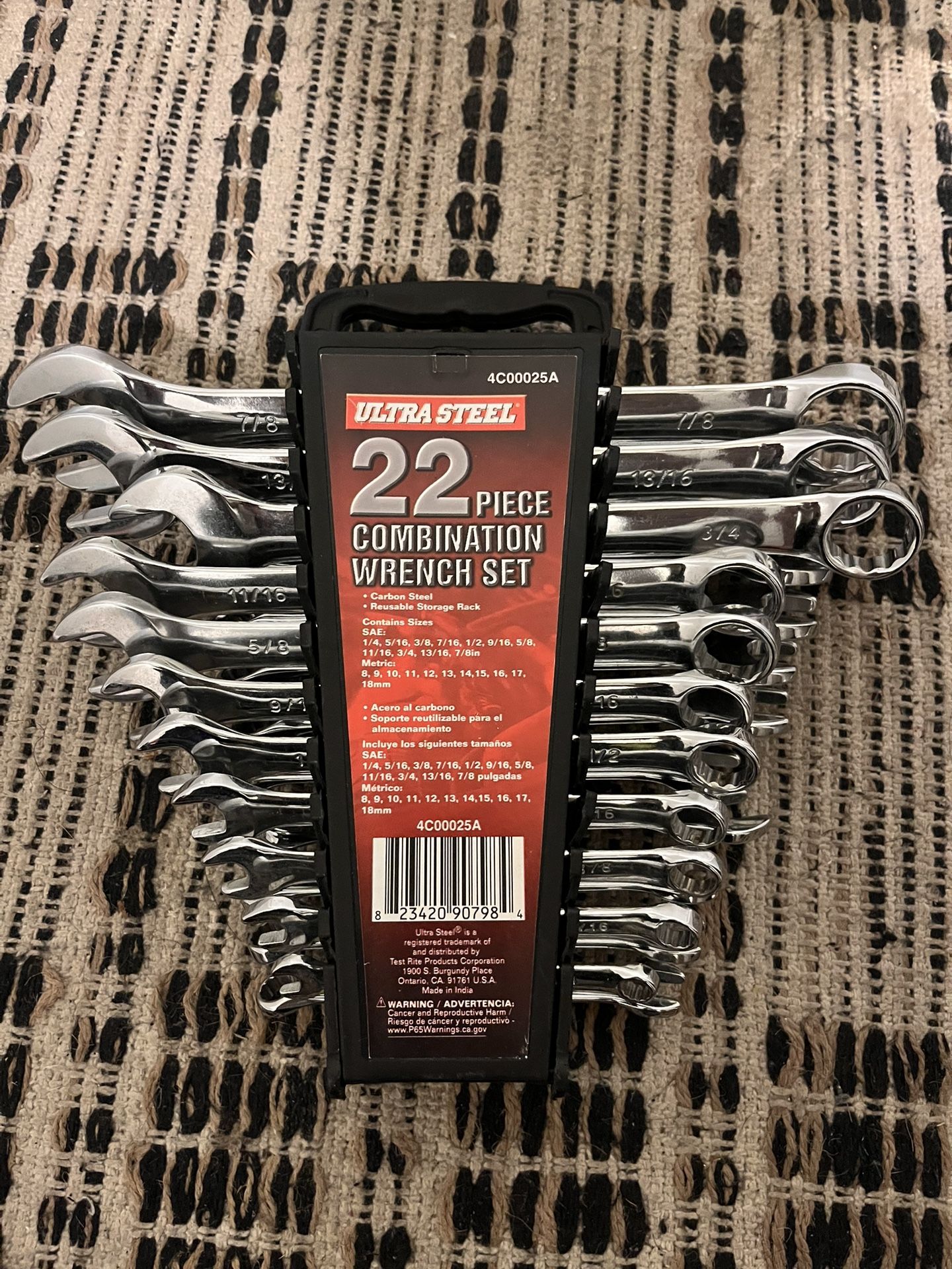 UltraSteel 22 Piece Metric, SAE Combination Wrench Set