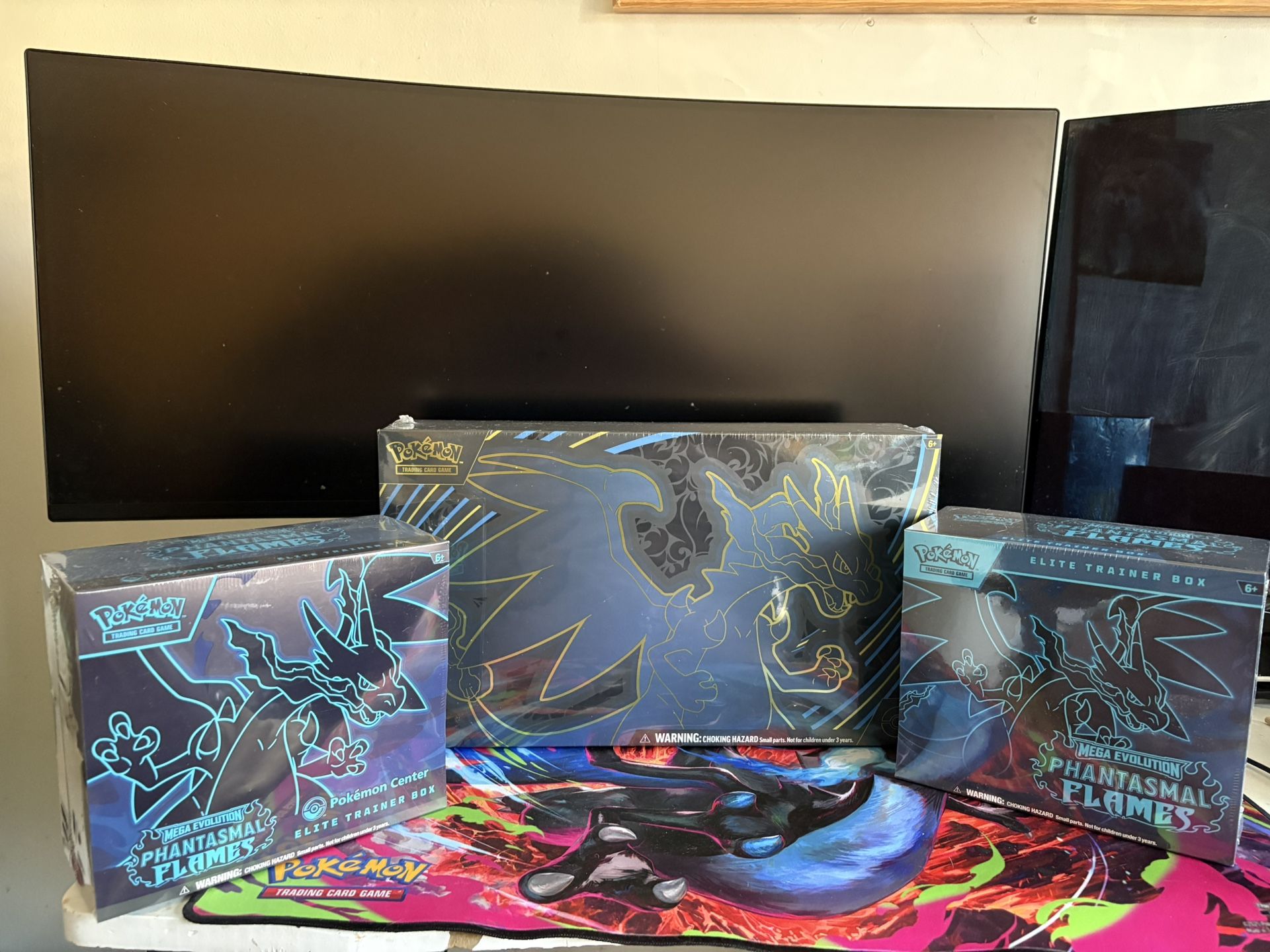 Phantasmal Flames Pokemon Center Etb And Charizard Premium Collection Bundle