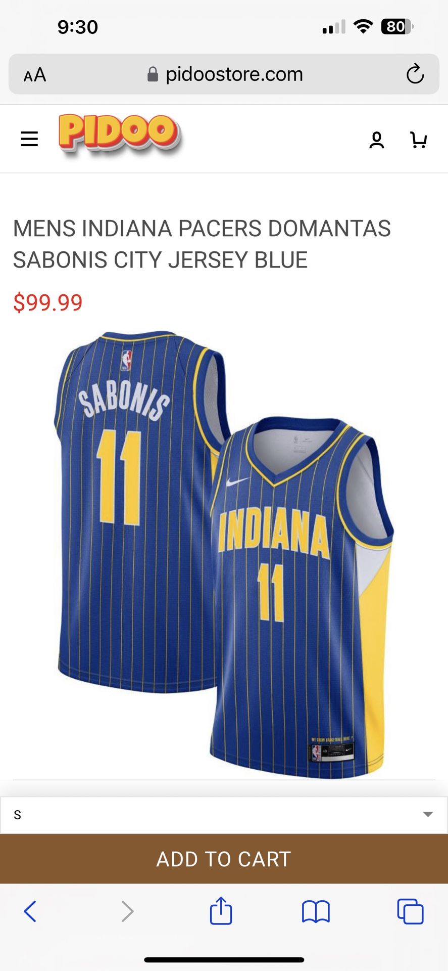 NBA Offical Indiana Pacers (Sabonis ) swing Man Jersey a for Sale in  Shoreline, WA - OfferUp