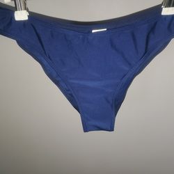 Women's Navy Blue Bikini Bottom - Sleek Swim Brief, MEDIUM - New!