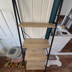 Wood and metal shelf