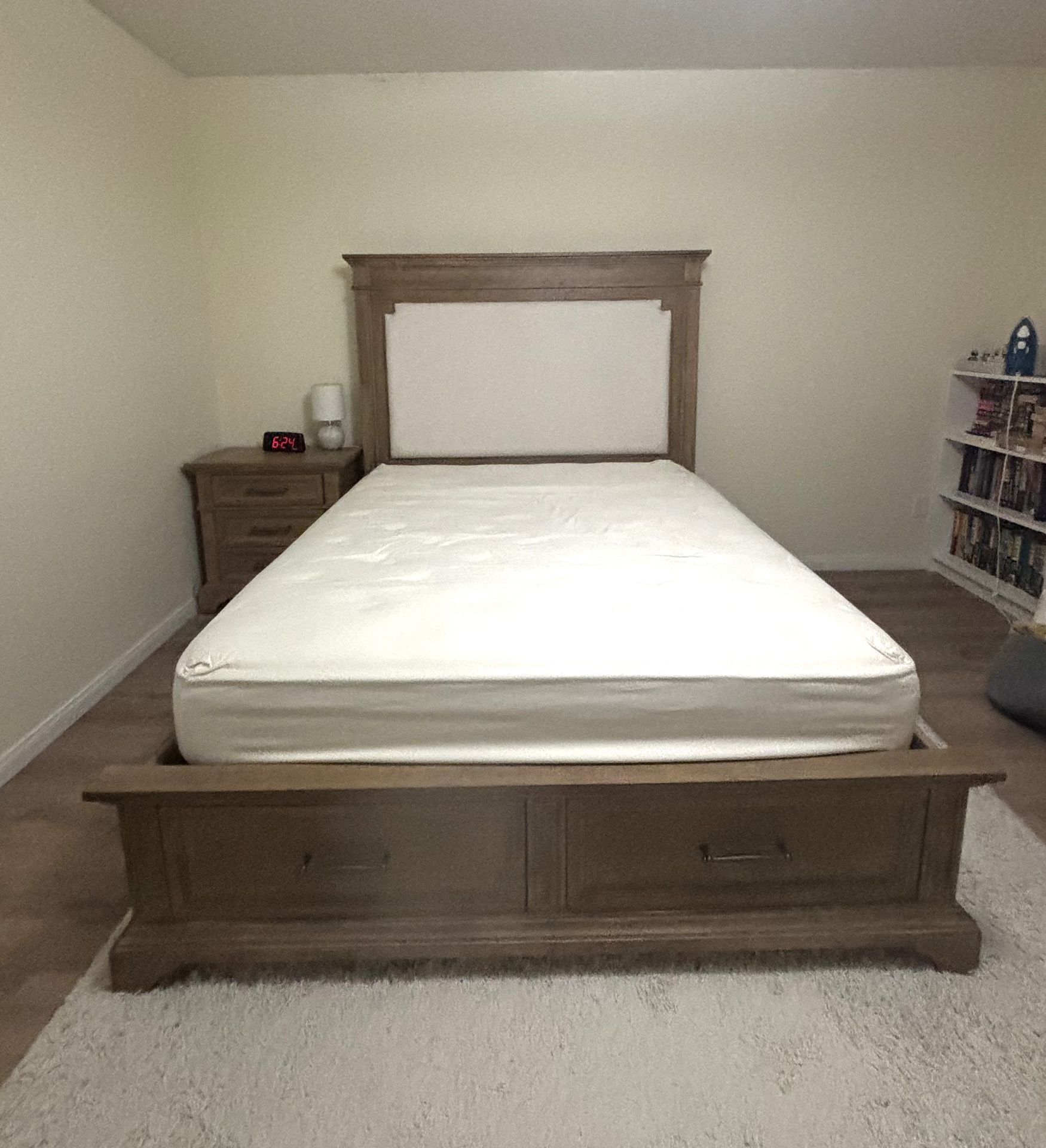 Queen Bed frame and Bed