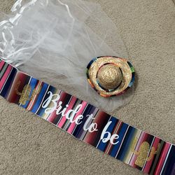 Bride To Be Sash & Veil