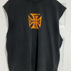 West coast choppers sleeveless cutoff shirt XL