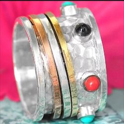 Gorgeous Spinner 925 Sterling Silver solid Ring