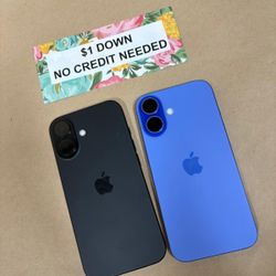 Apple IPhone 16 Plus 5G - Only $1 Today Pay The Rest Later! 