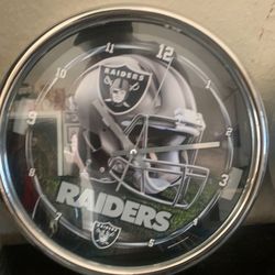 Raiders Clock  Like New
