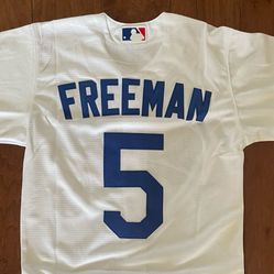 Youth White Los Angeles Dodgers Freeman World Series Jersey