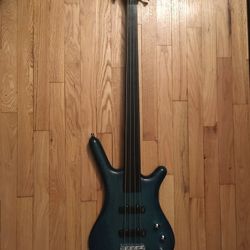 Warwick Corvette Custom Blue Fretless 4-string Bass