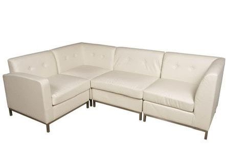 Modern White Leather Modular Seating - Stylish and Versatile!