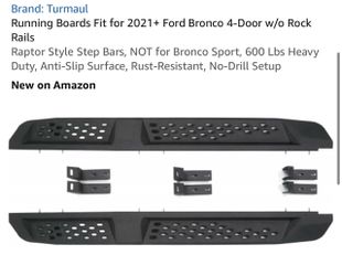 Turmaul Running Boards for 2021+ Ford Bronco 4-Door