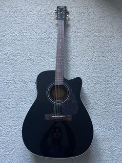 Yamaha FGX800C cutaway acoustic-electric guitar in Black Finish