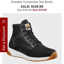 Carhartt Work Boots. Slip Resistant, Composite Toe. 