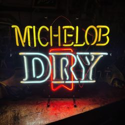 Michelob Dry Beer Neon In The Box 