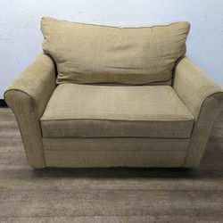 Contemporary Beige Oversized Pullout Chair