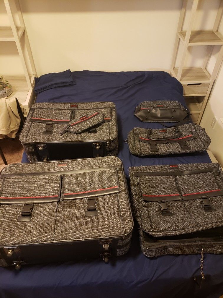 Vintage Tweed Givenchy 6-Piece Luggage Set
