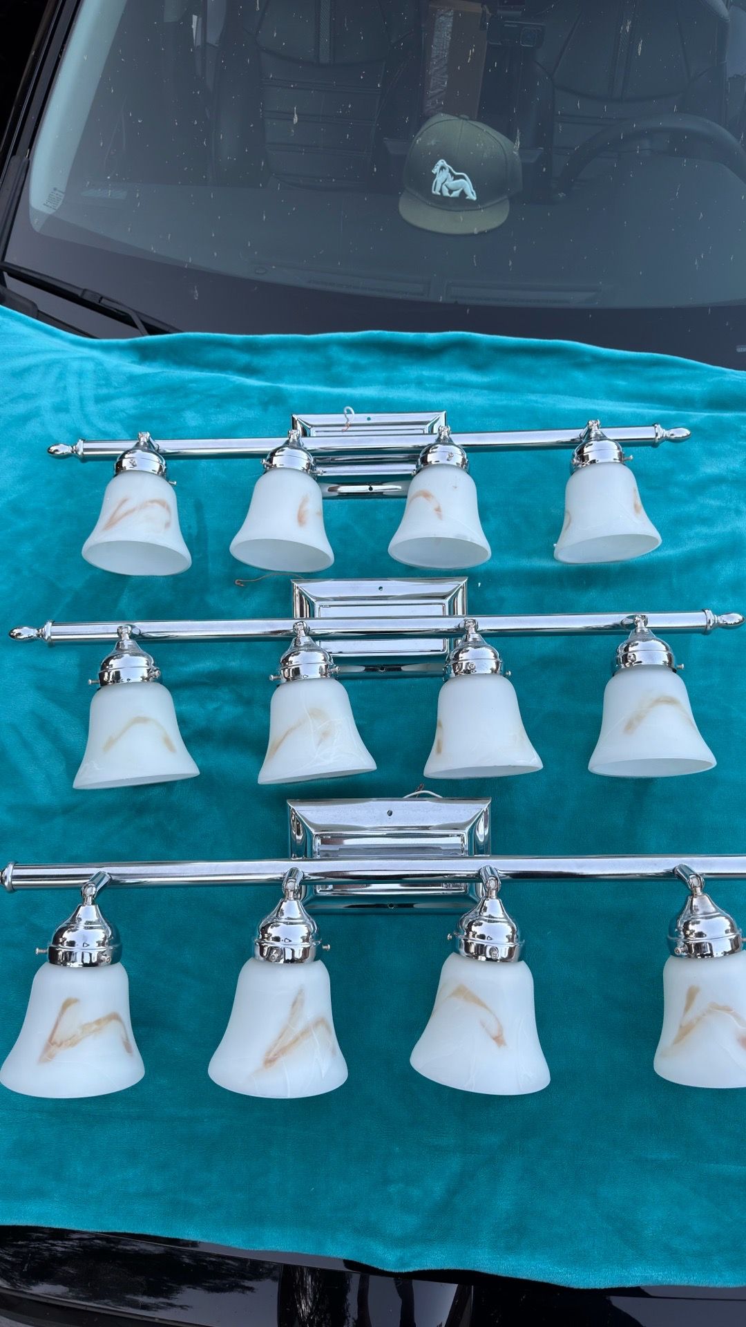 Chrome Vanity Light Bars – Great Condition – Matching Set Available