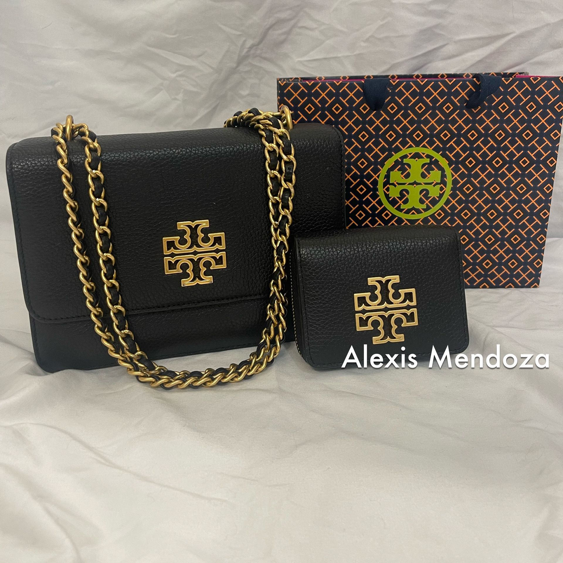 Black Tory Burch Crossbody & Matching Wallet