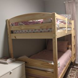 Twin Bunk Bed With Mattress 