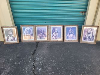Lot of 6 framed Indian pictures