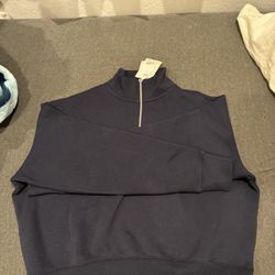 navy blue quarter zip