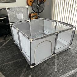 Baby playpen with basketball hoop. 48 x 48 inch.