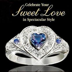 925 STERLING SILVER HEART SHAPE RING SIZE 7