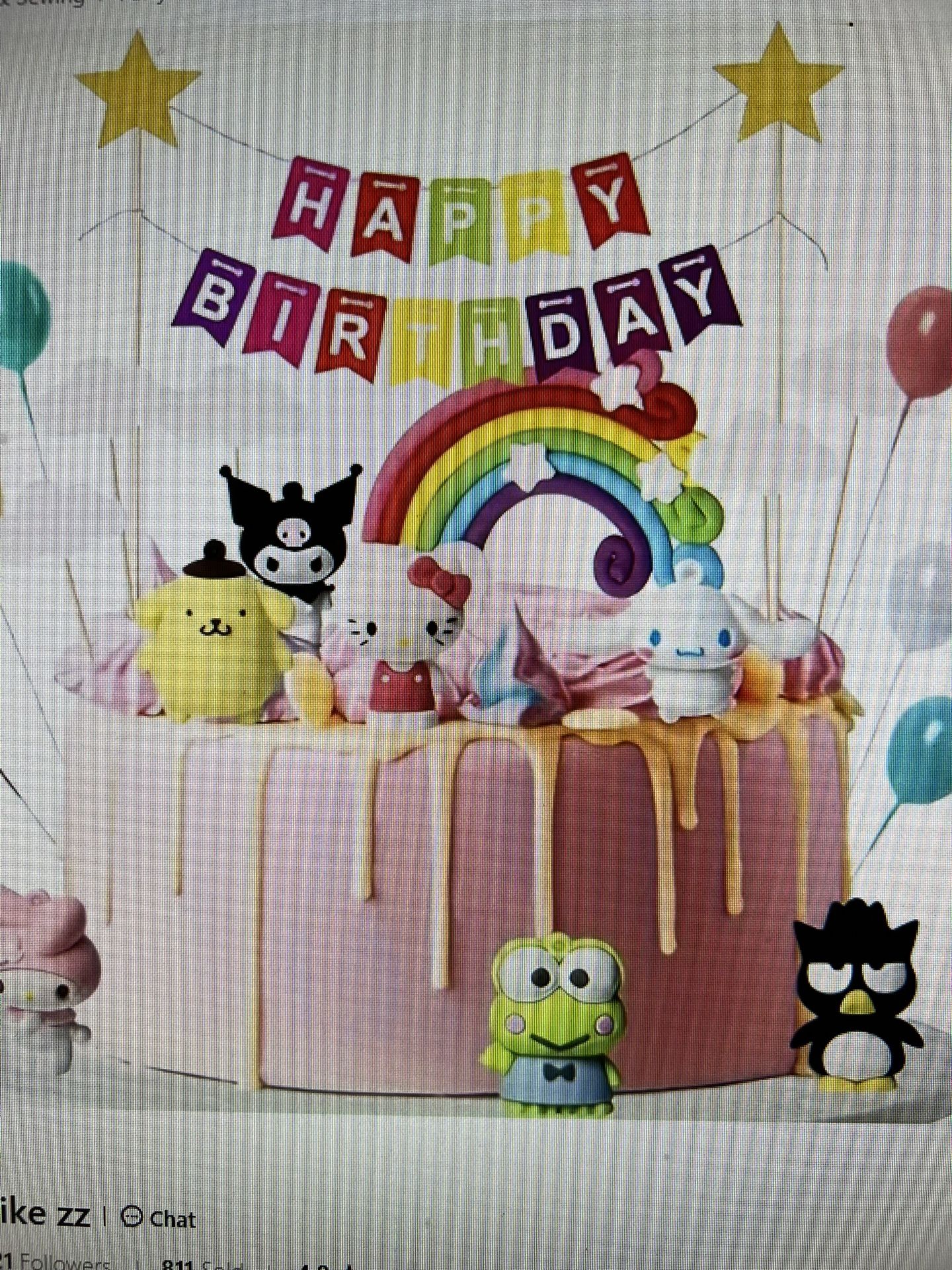 Sanrio Cinnamoroll Birthday Cake Topper