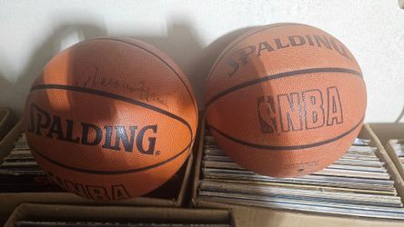 2 real leather nba basketballs