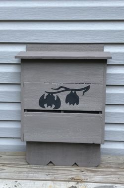 Handcrafted 2 Chamber Bat House Mosquito Control 26”H x 19”W X 6”