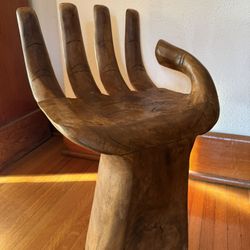 Handcarved Suar Wood Hand Chair 