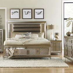 Bedroom Collection, Bed, Nightstand, Dresser, Mirror, Contemporary Bedroom Sets, Home Furnishing, Home Furniture, Deals
