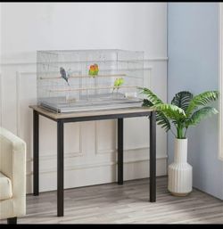 Large White Parrot Bird Flight Home Cage 