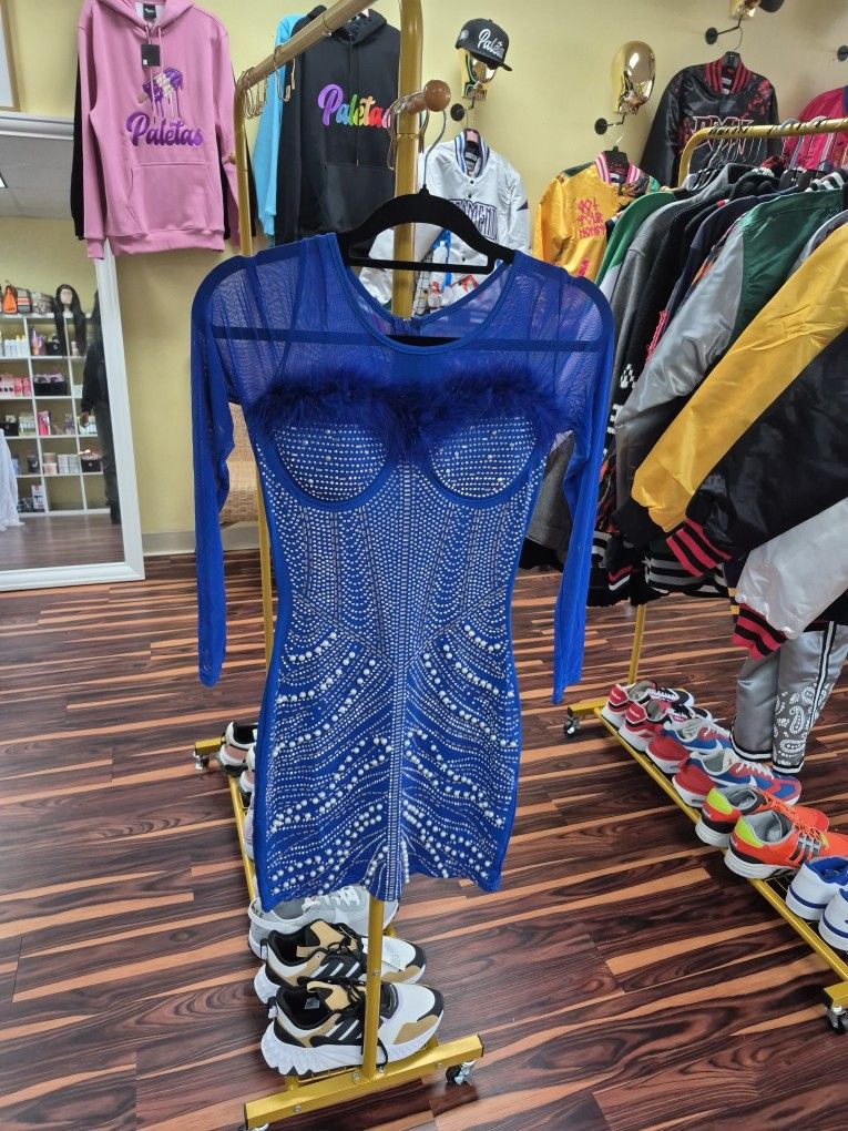 Blue Pearl Dress SMALL $45
