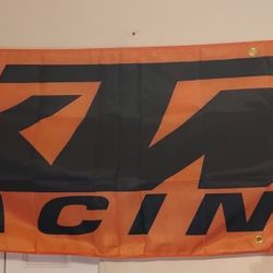 KTM Racing Banner 2 & Half x 7 & Half New 
