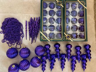 Purple Christmas ornaments