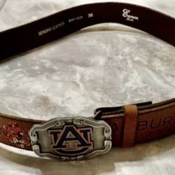 Auburn University Mens Belt with limited Edition numbered Buckle made in USA