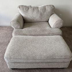 Ashley Furniture Loveseat, Oversized Chair and Ottoman