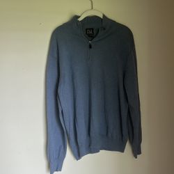 Men’s Jos. A. Bank Blue Zip Up Sweater Classic Knit Jos. A. Bank Size: L
