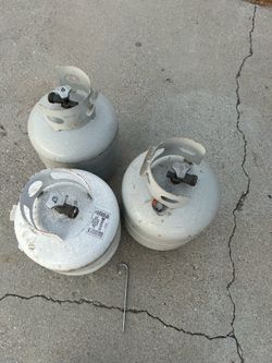 Empty propane tanks