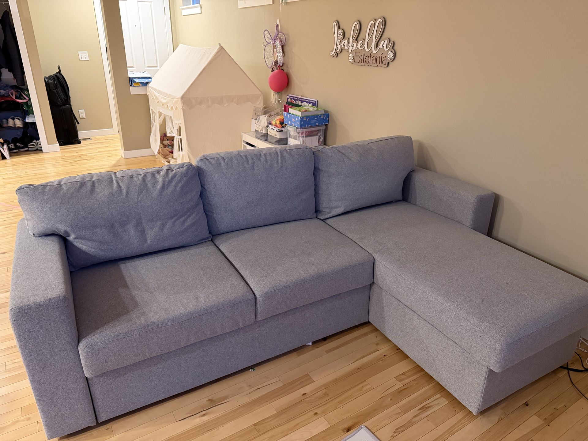 Modern IKEA sectional sofa bed in excellent condition.