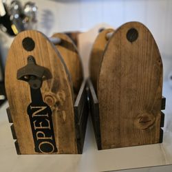 Handmade Wooden Beer Tote