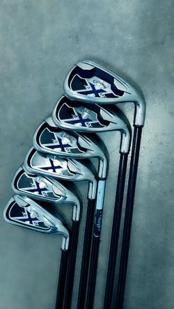 Callaway X-20 Iron Set 6 pieces 5-9+P Steel Shaft Uniflex Regular flex, Right handed.