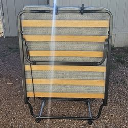 Never Used - Folding Cot Style Bed w/Mattress - Twin Size w/Cover  PICK UP ONLY