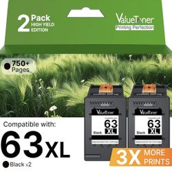 Valuetoner 63XL Black Ink