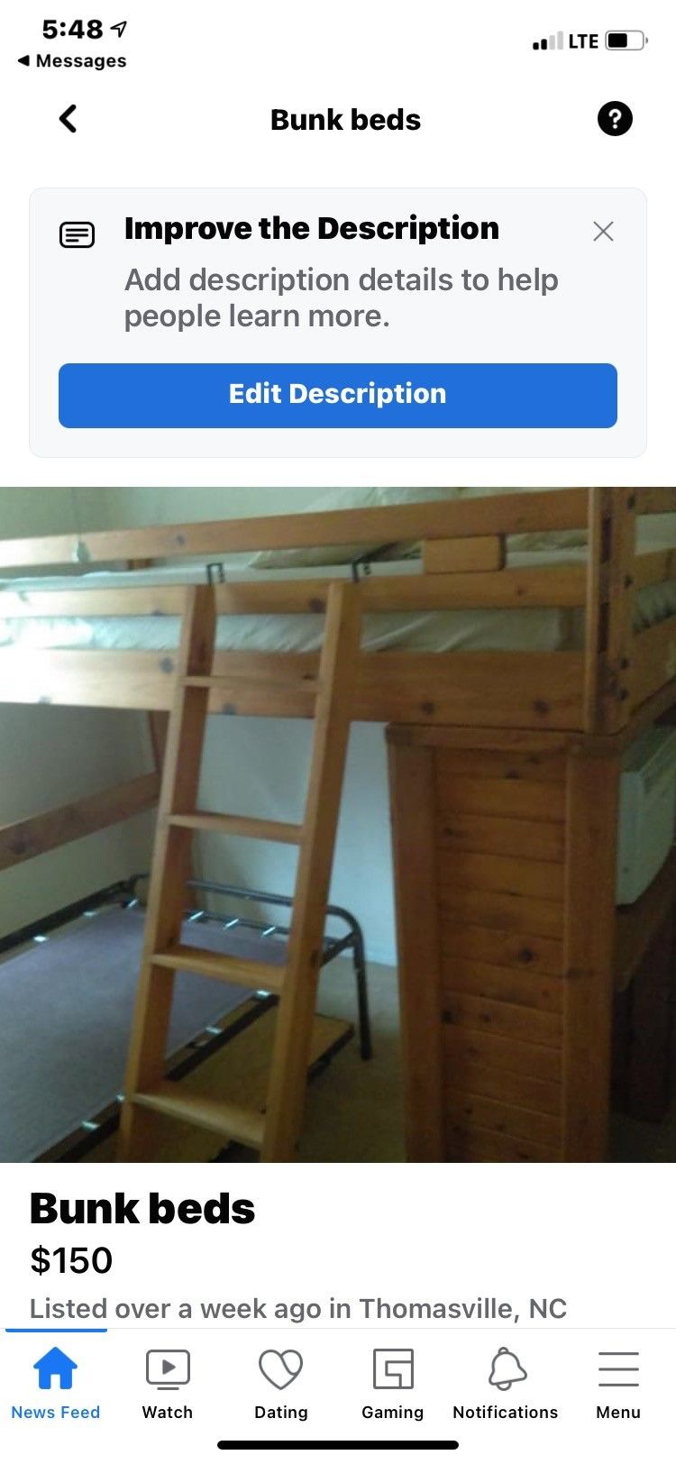 Bunk Bed And Dresser 