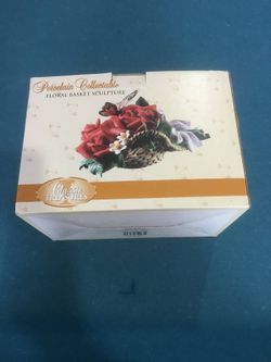 Porcelain Floral Sculpture New IN Box