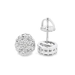 Sterling Silver VVS Moissanite 0.58 CTW 8MM Fancy Earring