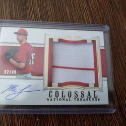 2024 Panini National Treasures Colossal Mick Abel Patch 2/49